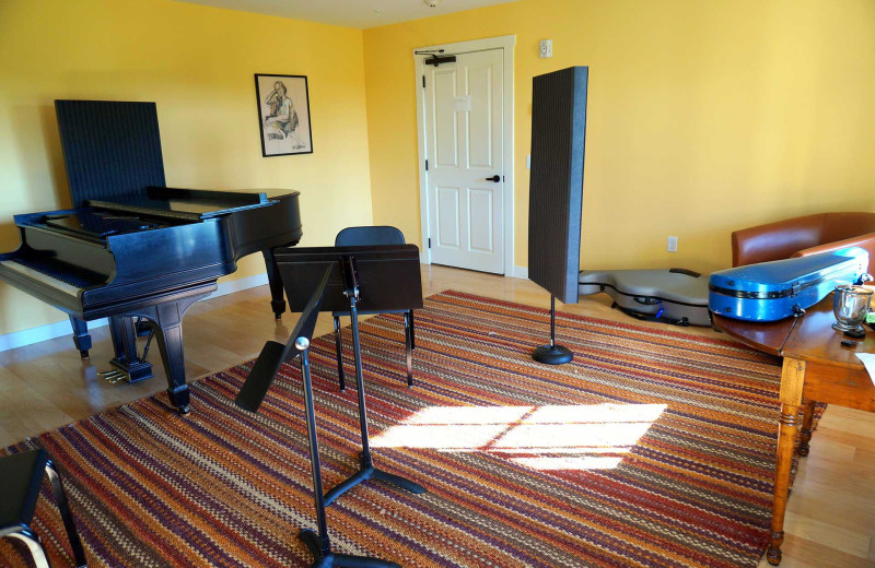 Music room at Avaloch Farm.