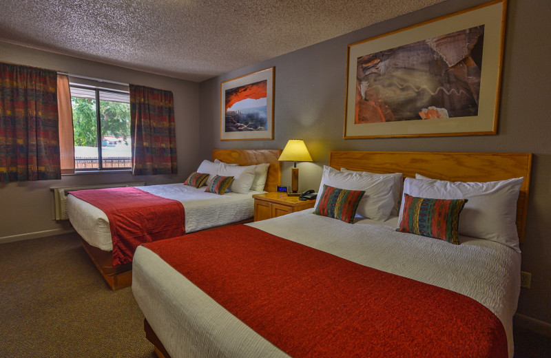 Guest room at Moab Rustic Inn.