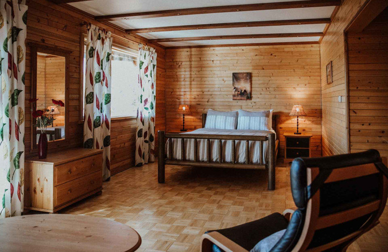 Guest bedroom at Big Creek Lodge.