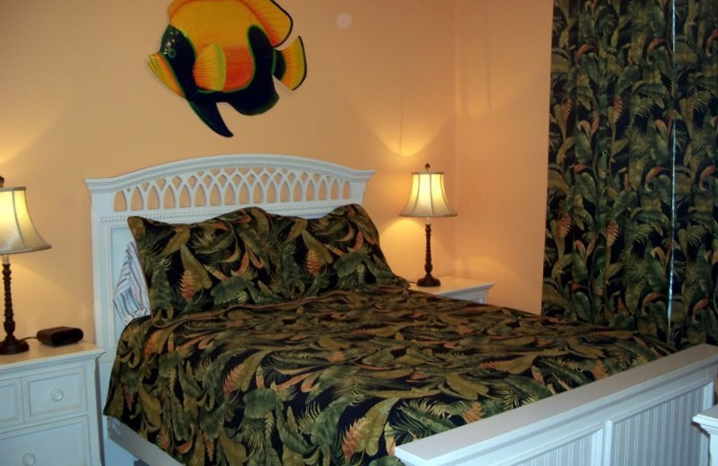 Rental bedroom at Gulf Beach Rentals.