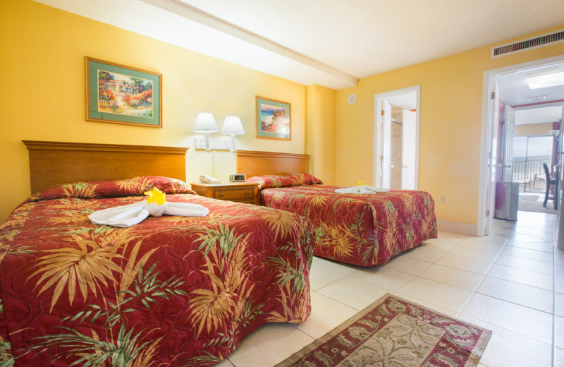 Guest bedroom at Sands Resorts.