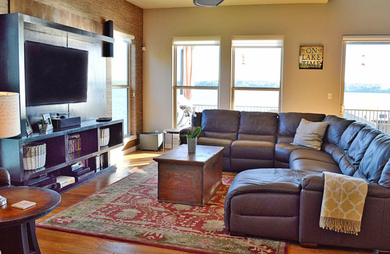 Living room at Paradise Point Vacation Home.