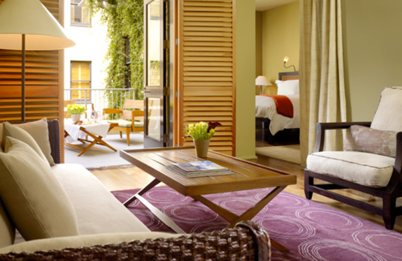 Guest suite at Hotel Healdsburg.