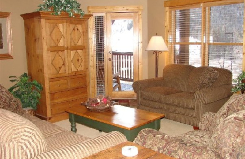 Rental living room at Bighorn Rentals.