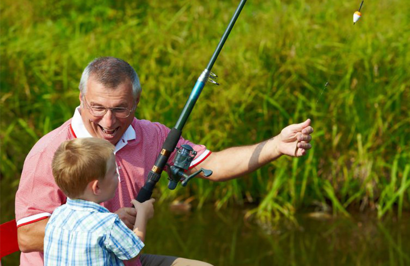 Fishing at Black Bear Lodge.