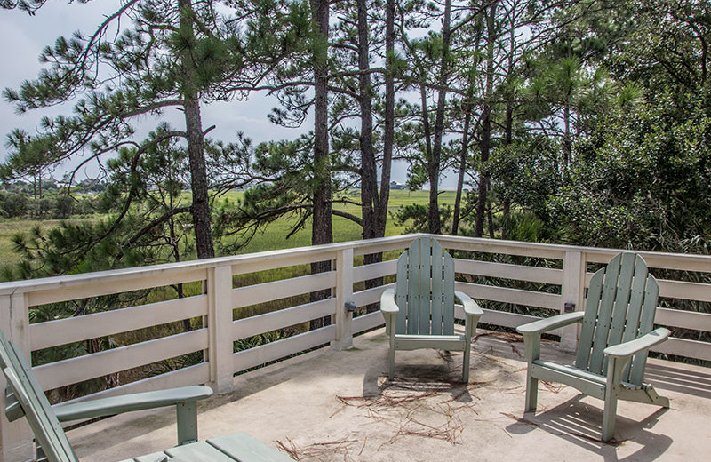 Rental balcony at Fripp Island Golf & Beach Resort.