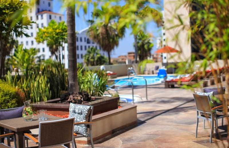 Patio view at Renaissance Long Beach Hotel.