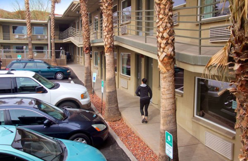 Parking lot at The Inn at St. George.