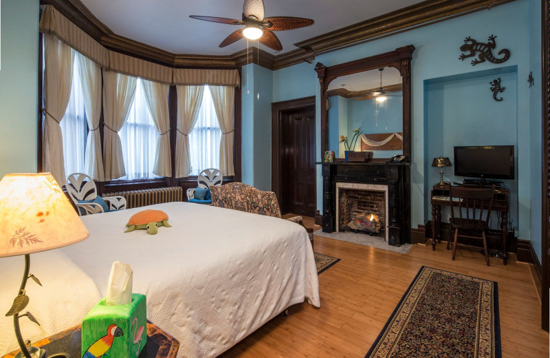 Guest room at The Parador of the Palm Beaches.