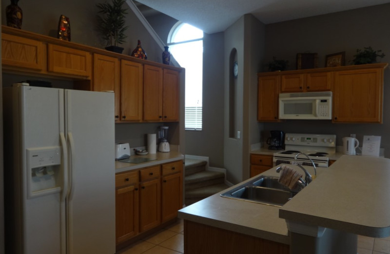 Rental kitchen at Orlando Sunshine Villas.