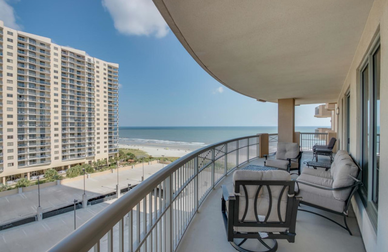 Rental balcony at North Beach Vacation Rentals.