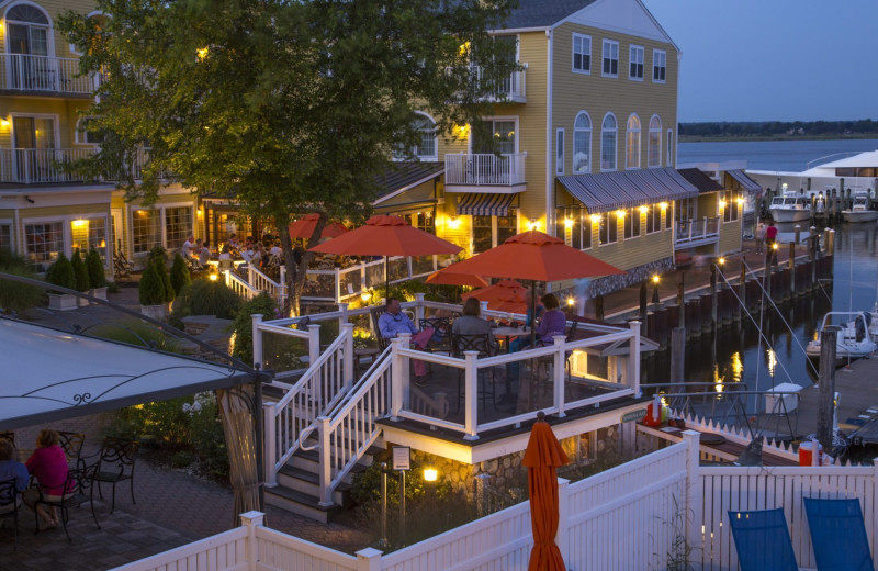 Patio at Saybrook Point Inn & Spa.