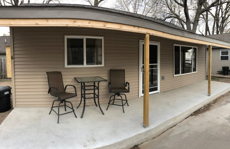 Cabin exterior at Vacationland Resort.