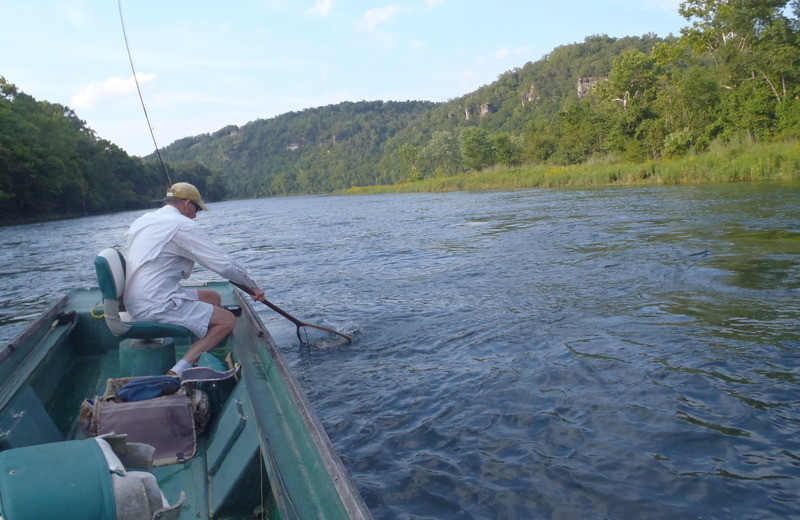 Fishing at Fulton's Lodge on the White River.