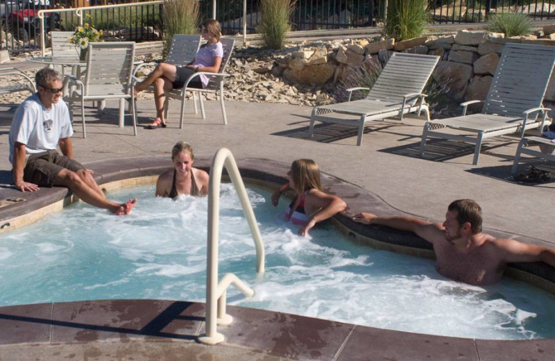 Outdoor hot tub at Zion Ponderosa Ranch.