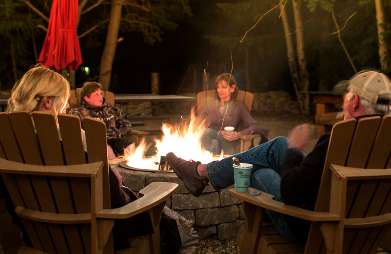 Bonfire at Wind River Ranch.