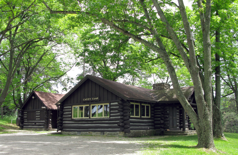 Cabin exterior at Oglebay Resort and Conference Center.