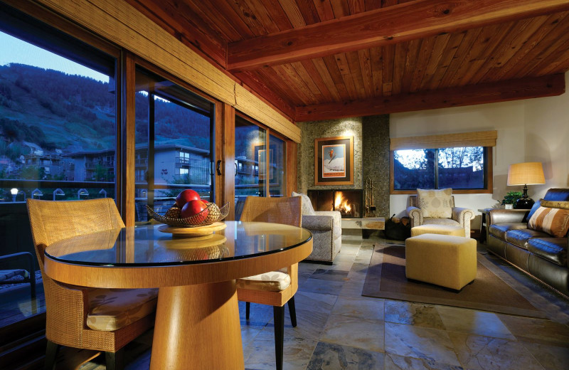 Condo living room at Aspen Square Condominium Hotel.