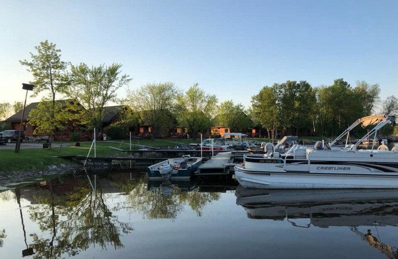 Lake view at Zippel Bay Resort.