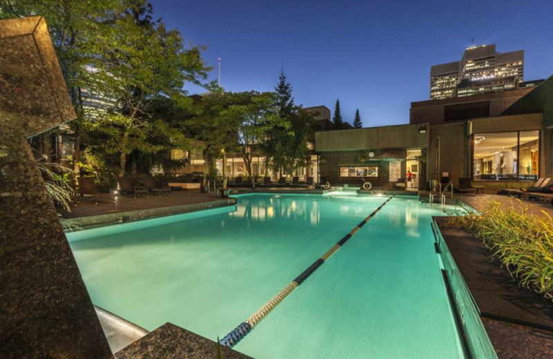 Outdoor pool at Hilton Montreal Bonaventure.