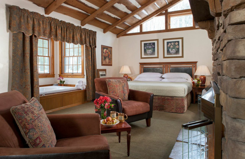 Guest room at Inn at Lake Joseph.