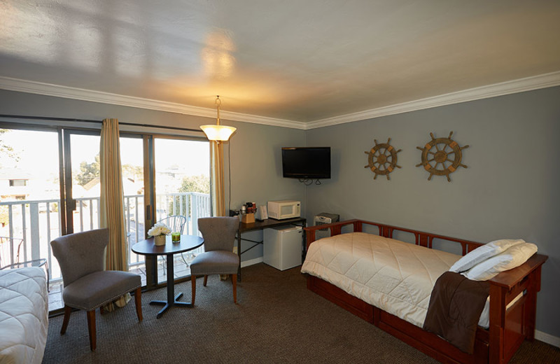 Guest room at Inn by the Bay Monterey.