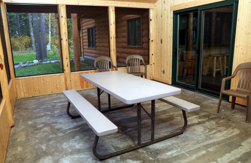 Cabin deck at Timber Bay Lodge & Houseboats.