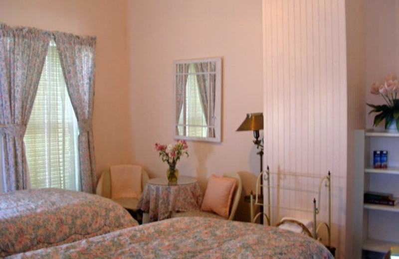 Guest room at A Victorian Garden Inn.