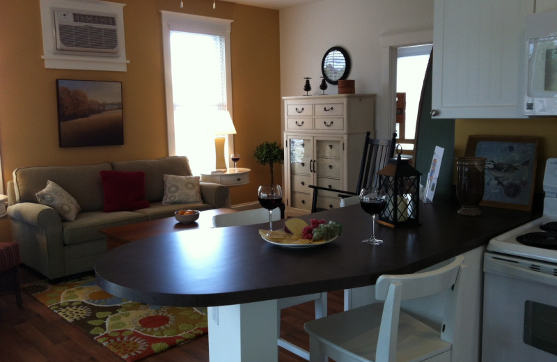 Cottage kitchen at Sandbanks Summer Village Cottage Resort.