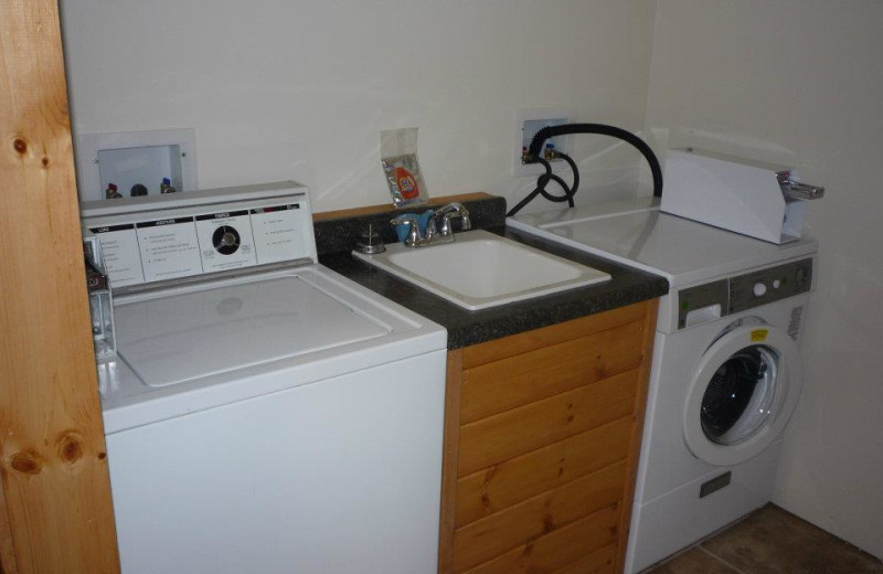 Laundry facility at Bliss Point Resort.