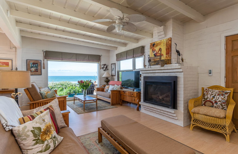 Rental living room at Beachside Rentals.