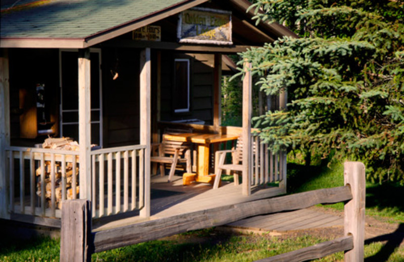 Porch view at Golden Eagle Lodge.