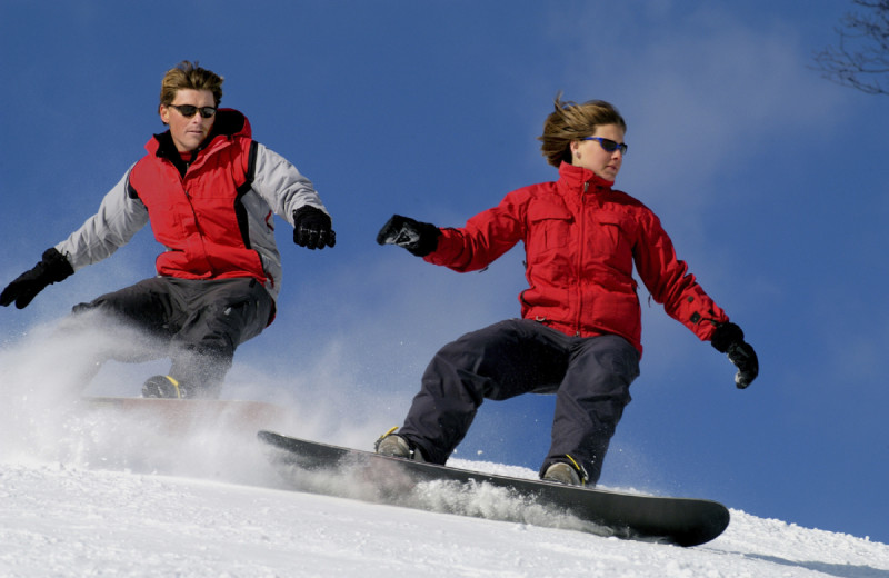 Snowboarding at Three Bears Lodge.