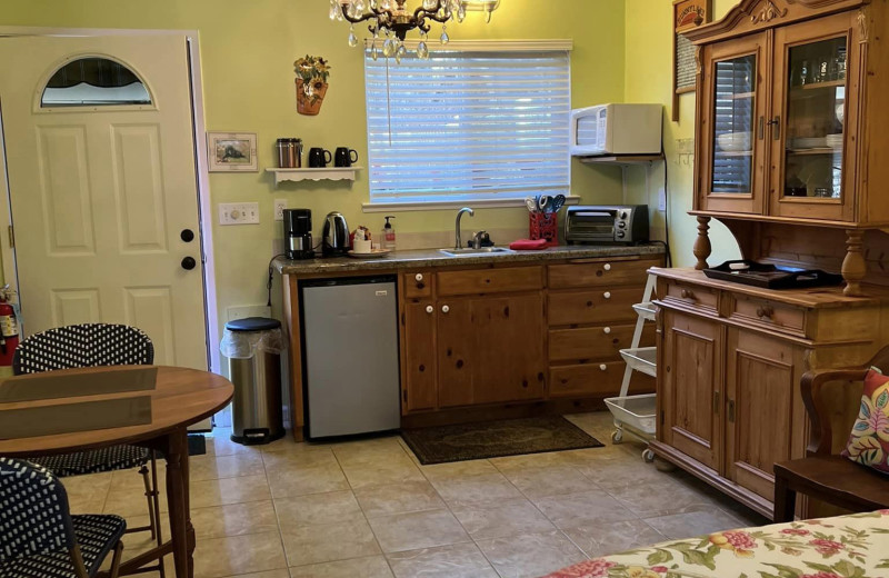 Guest room at Harkey House Bed 