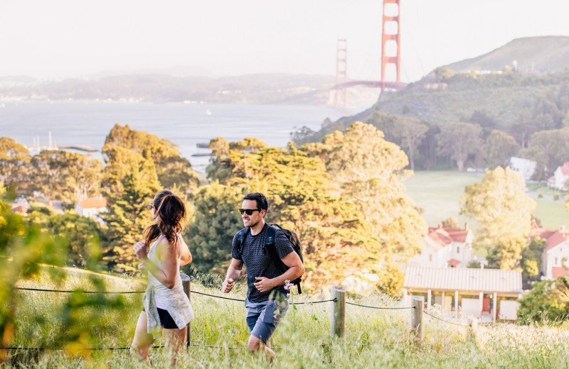 Hiking at Cavallo Point Lodge.