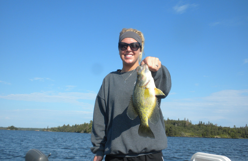 Fishing on Lake of the Woods at Sunset Lodge.