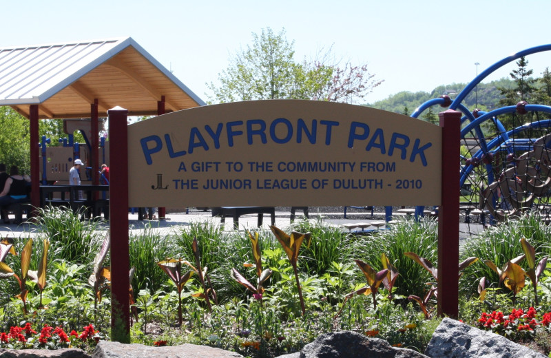 Park near Park Point Marina Inn.