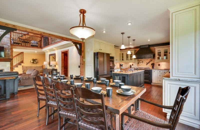 Rental kitchen at Stony Brook Cabins LLC.