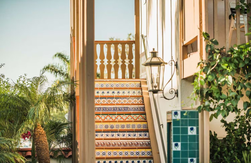 Decorated stairs at Best Western Plus Pepper Tree.