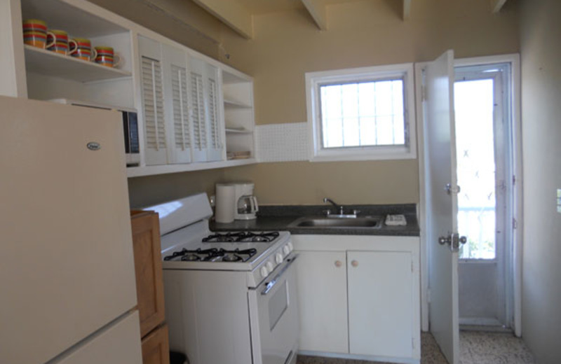 Rental kitchen at Paradise Cove Resort.