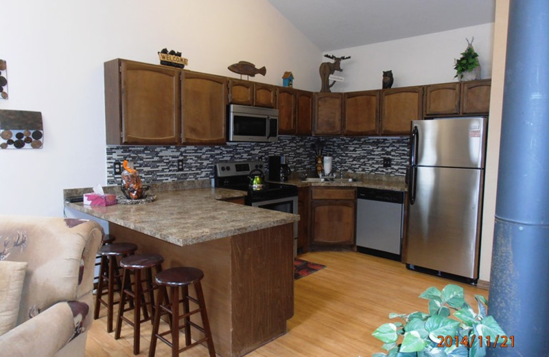 Rental kitchen at Resort Properties of Angel Fire.