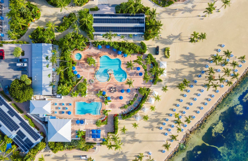 Aerial view of Islander Resort.