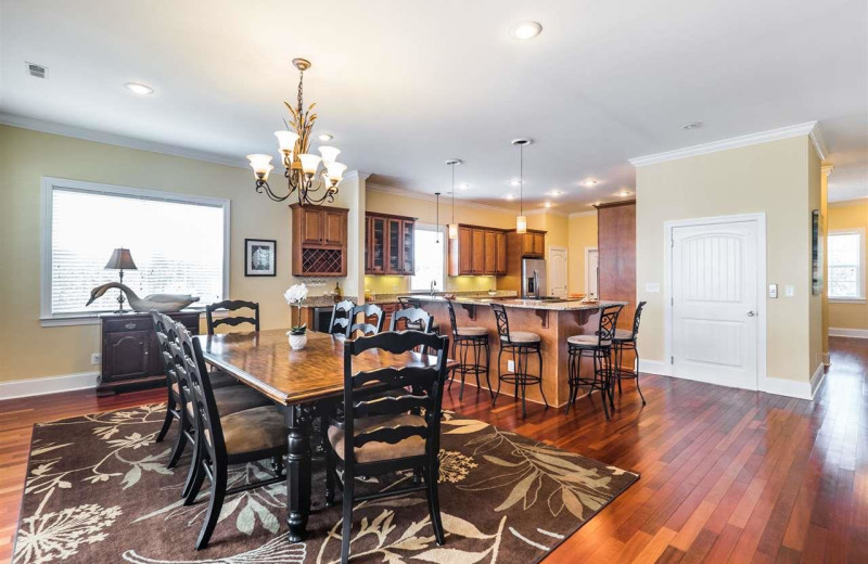 Rental kitchen at North Beach Vacation Rentals.