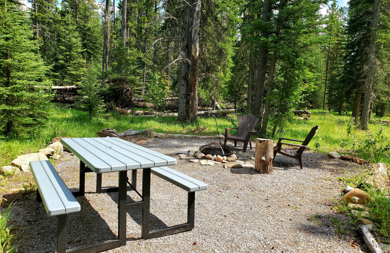 Cottage patio at Expanse Cottages.