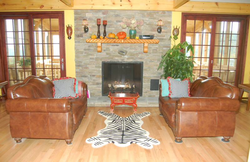 Lobby at August Lodge Cooperstown.