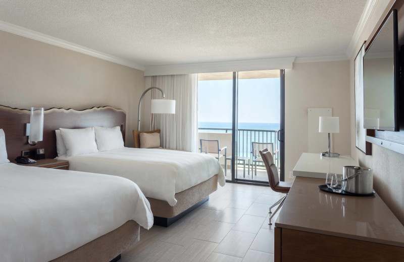 Guest room at Harbor Beach Marriott Resort 