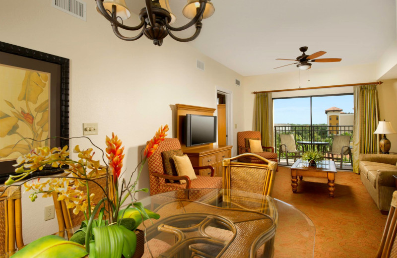 Suite living room at Floridays Resort Orlando.