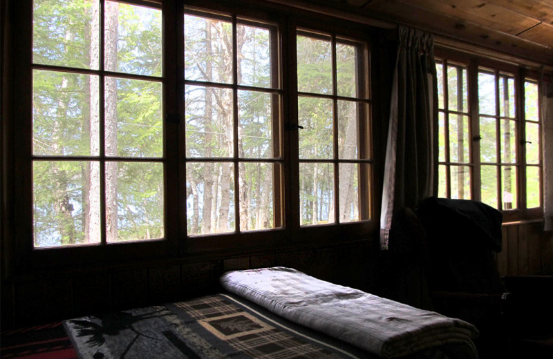 Cabin porch at Trout Lake Resort.