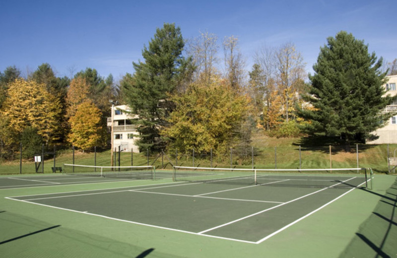 Tennis court view at Mountainside Resort.