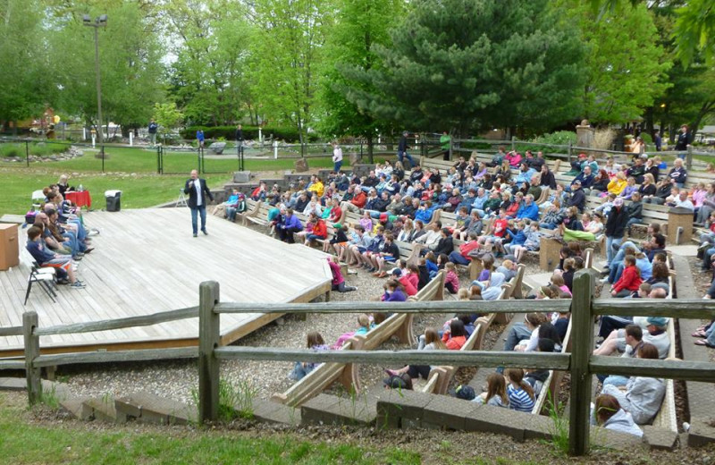 Outdoor theater at Warrens Lodging.